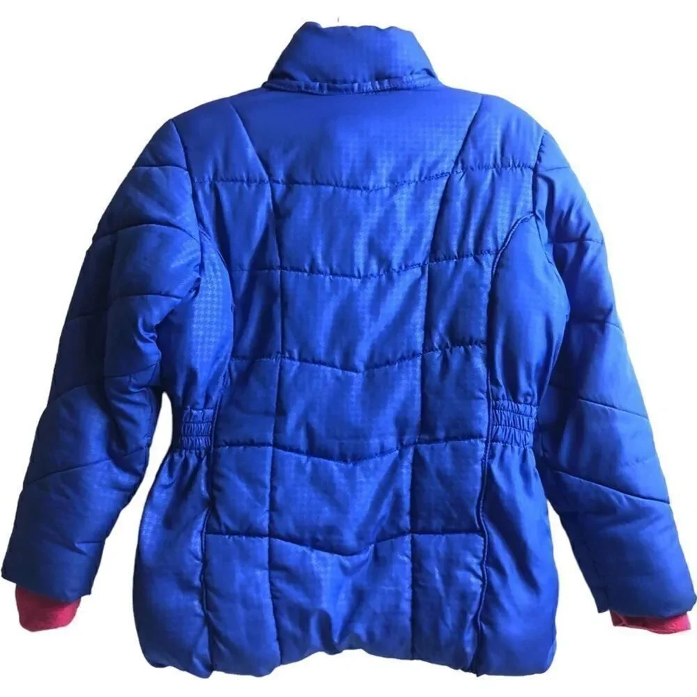 US Polo ASS Girls Blue Pink Puffer Jacket